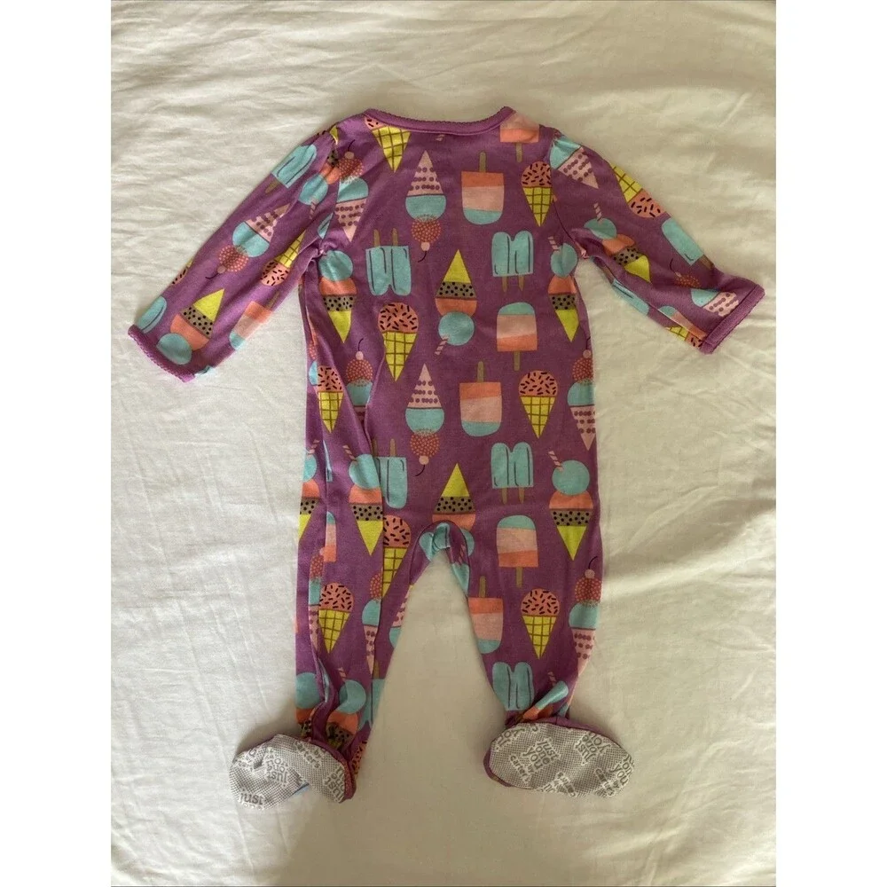 12 Months Carter's baby girl clothes - long sleeve one piece | ice cream theme